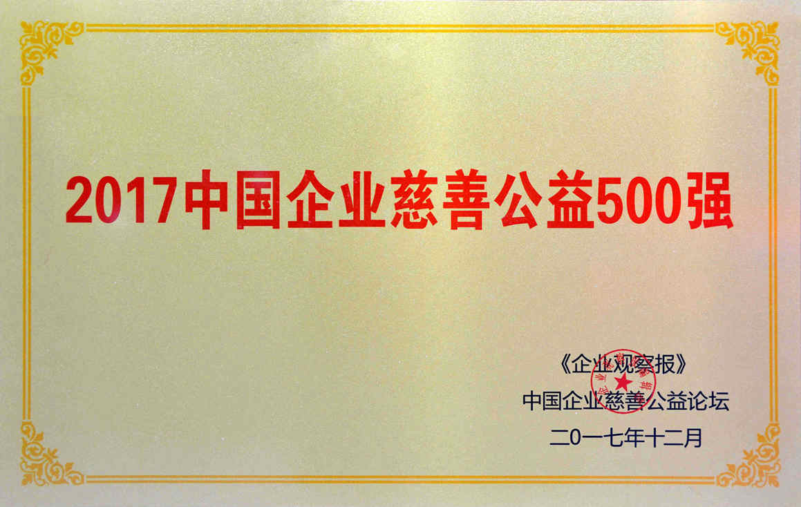 2017中國企業(yè)慈善公益500強(qiáng)